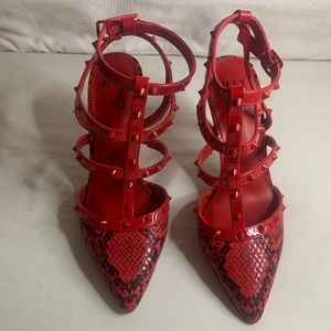 Red Mix no. 6 heels